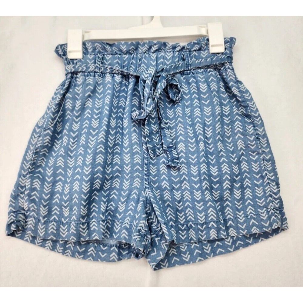 Thread + Supply High Waisted Paper Bag Bucket Shorts Belt Elastic Women's XS EUC